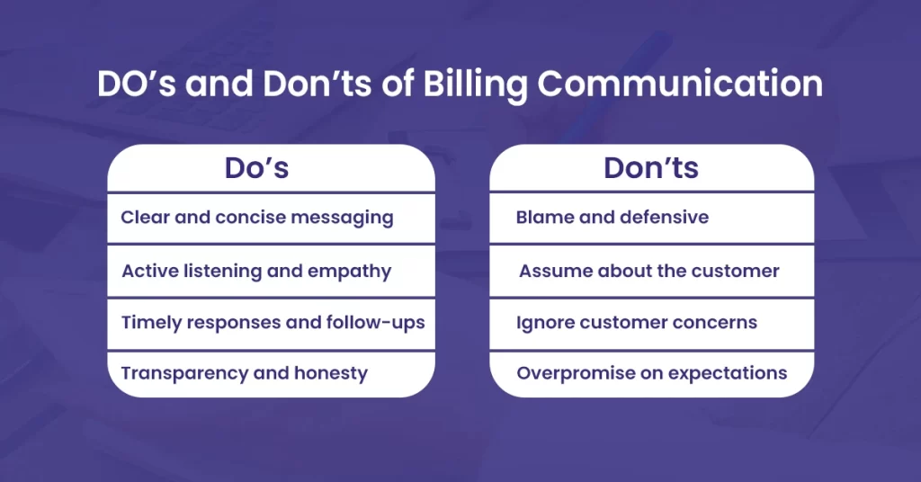 DO’s and Don’ts of Billing Communication