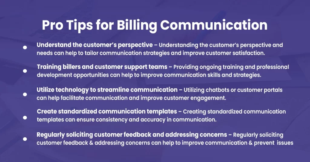 Pro tips for Billing Communication