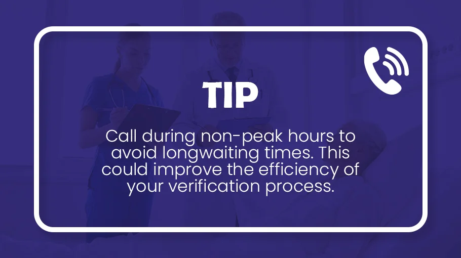 Telephone verification tip