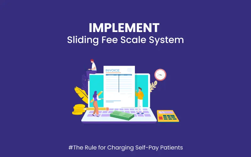 Implement Sliding Fee Scale System as a rule for charging self pay patients