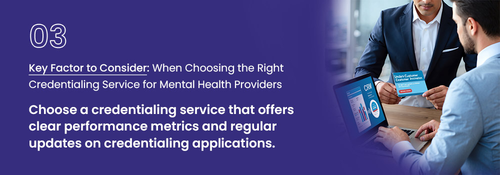 credentialing service for mental health providers