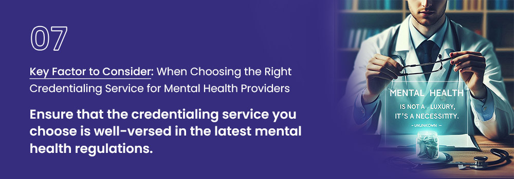 credentialing service for mental health providers