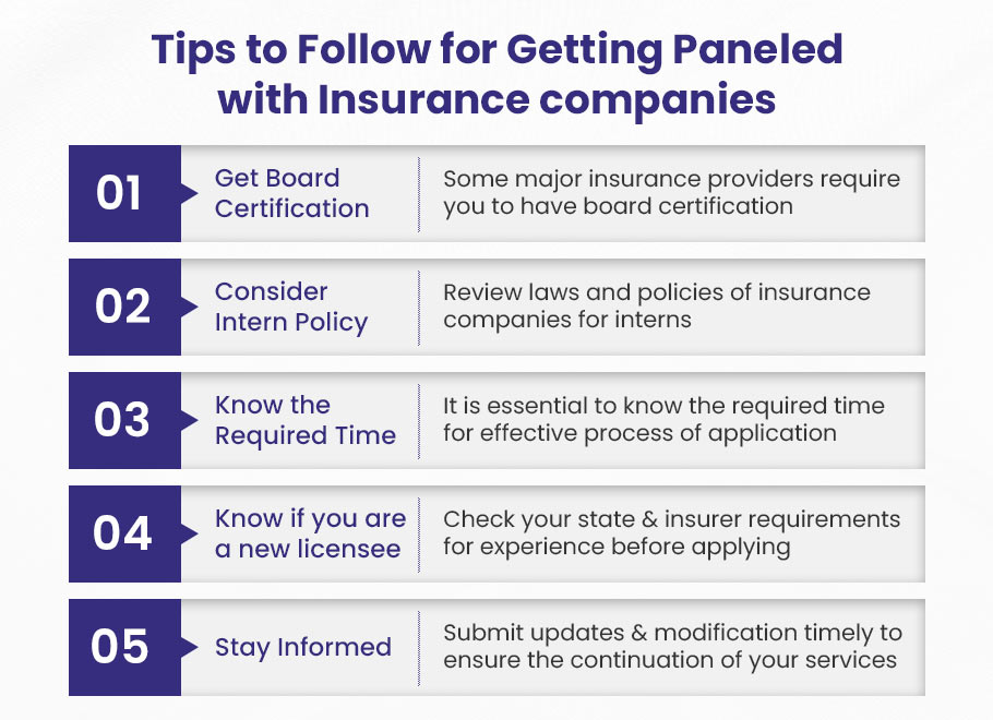 how to get paneled with insurance company