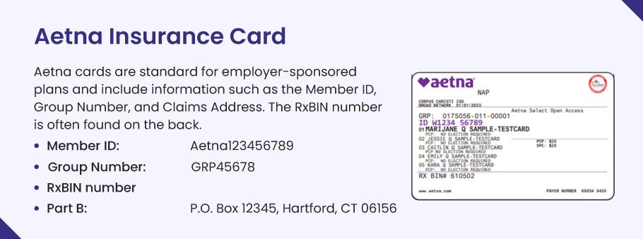 Aetna insurance card