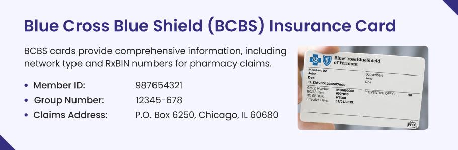 BCBS Insurance Card