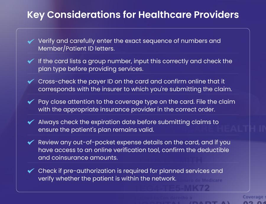 Considerations for Healthcare Providers