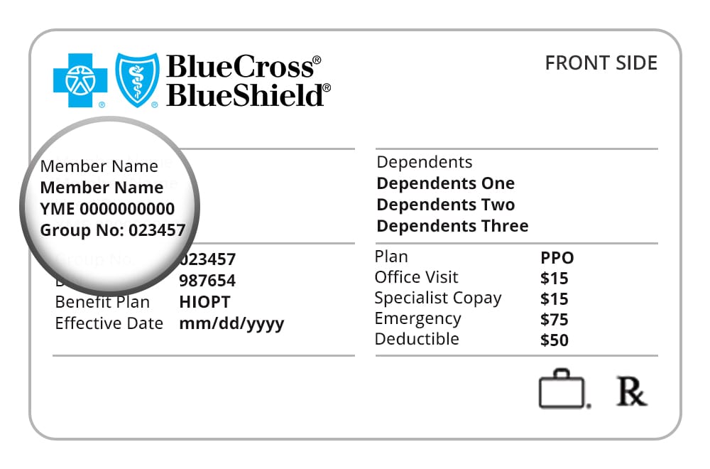 Reading Blue Cross Blue Shield Insurance Card - Member Identification Information