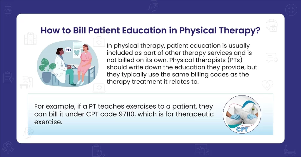 billing patient education in physical therapy