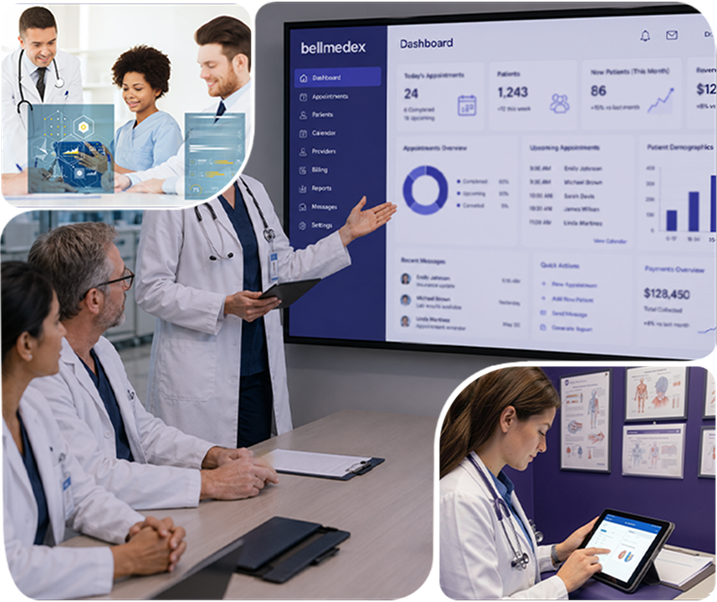 BellMedEx FQHC EHR dashboard and care team